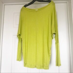 NWOT Lime Green Long Sleeve Lounge Tee